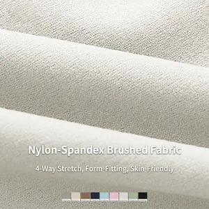 Brassière de sport en nylon-élasthanne brossé avec étirement multidirectionnel et texture douce