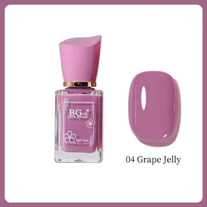 Detail of 04 Grape Jelly nail polish bottle with 14ml sheer purple gel effect display