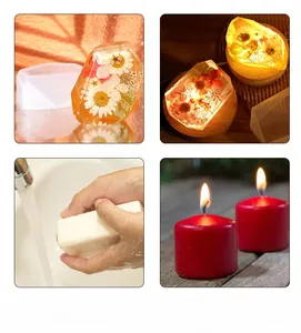 DIY silicone mold for crystal resin stones, handmade soap, and scented candles display