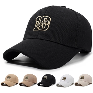 Baseball Cap Embroidered Ribbon Letter Design Adjustable Metal Buckle Curved Brim Sun Visor Hat For Men Women