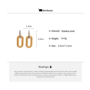 Detailed view of 18k gold plated stainless steel textured hoop earrings with dimensions