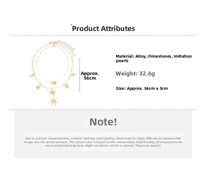 Detailed close-up of 3-layer gold necklace with shell, starfish, and pearl charms