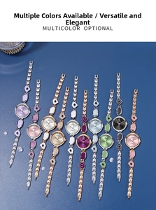 Detailed collection of GEDI bracelet watches with colorful enamel links and quartz dials