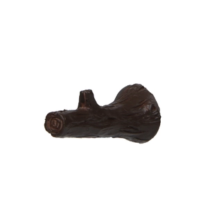 Detailed close-up of 3D panda accessory base showing lifelike wood grain and bark texture