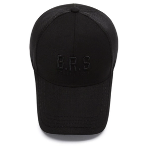 Schwarze atmungsaktive Baseballkappe mit B.R.S COLLECTION Stickerei aus Baumwolle