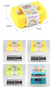 Detailed view of 6-piece Easter egg puzzle toy set with dimensions 15x10x6.5cm