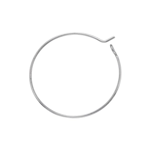 Macro detail of silver round DIY earring hoops with hook clasp for jewelry making