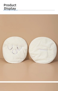 Detailed texture of thick absorbent coral fleece facial masks for skincare treatment