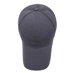 Dark charcoal mesh baseball cap with DRE embroidery and extended brim for men