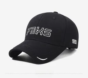 Detail of black cotton baseball cap with white FBXS and 1978 3D letter embroidery
