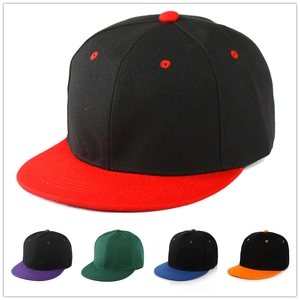 Detailed grid showing various color combinations of classic flat brim snapback hats