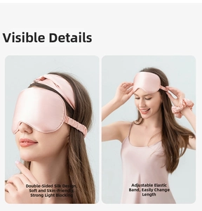 Pink silk sleep set detail showing adjustable elastic headband and premium smooth texture