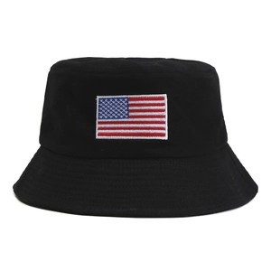 American Flag Pattern Bucket Hat Satin Weave Sun Protection Outdoor Cap For Men Women Casual Fashion Fisherman Hat