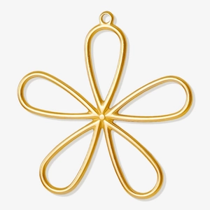 Hollow Flower Pendant 304 Stainless Steel DIY Jewelry Making Findings Chic Floral Charm For Necklace Bracelet
