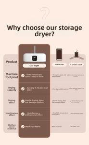 Comparison showing the space-saving foldable dryer design vs traditional drying racks