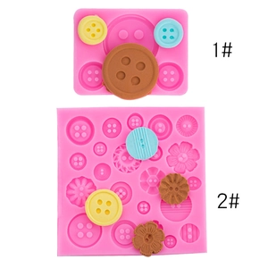 Button Shape Silicone Mold Fondant Chocolate Candy Cake Decorating Tools DIY Clay Resin Crafts Heat Resistant