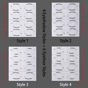 Eyeshadow Eyeliner Stencil Stickers Non-woven Fabric Makeup Template Aid For Smokey Cat Eye Winged Look Quick Beauty Tool