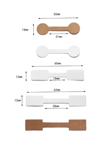 Detailed size specification for self-adhesive jewelry price tags and ring labels