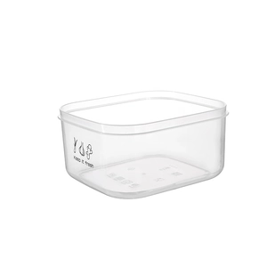 Transparent plastic food storage box with lid for ginger and garlic kitchen organization