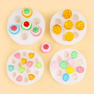 Mini silicone mold set for ice cream apple cake and cheese resin clay crafting