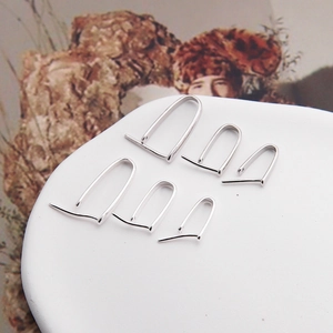 Set of S925 sterling silver earring hooks in three sizes for DIY jewelry making