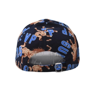 Casquette de baseball foncée avec imprimé cheval vintage et boucle en métal réglable