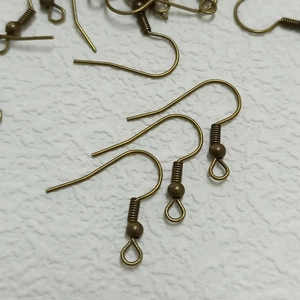 Ganchos de pendientes de bronce antiguo para creación de joyas de bricolaje
