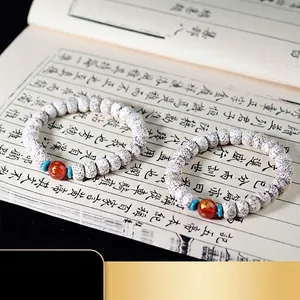 Xingyue Bodhi Seed Beaded Bracelet With Agate Aquamarine Alloy Lotus Zen Style Meditation Jewelry Men Women