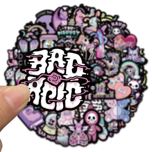 56Pcs waterproof pastel goth witch stickers for suitcases in dark aesthetic vinyl