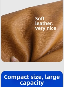 Close-up of flexible brown leather texture on a compact digital storage case