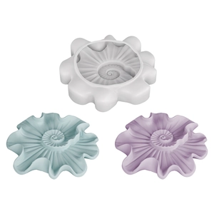 Spiral shell silicone mold for DIY resin tray and gypsum jewelry storage dish