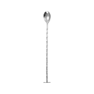 Professional 304 stainless steel long handle cocktail bar spoon with spiral pattern handle
