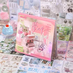 Aesthetic Sticker Book Dreamcore Style Material Scrapbooking Journaling Decoration Matte Glossy Film DIY Paper