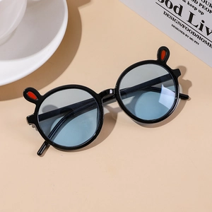Kleinkind Sonnenbrille mit roten Hasenohren und hellblauen Gläsern für Alter 1-8