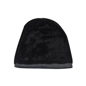 Winter fleece-lined beanie hat for men and women with warm thick thermal interior