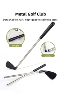 Putter de golf desmontable de tres secciones con mango antideslizante de acero