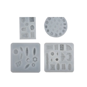Mini food silicone molds for chocolate and cake DIY baking in 4 assorted shapes