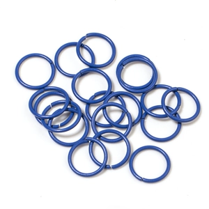 Blue 8/10mm macaron painted metal jump rings for DIY jewelry making and connecting