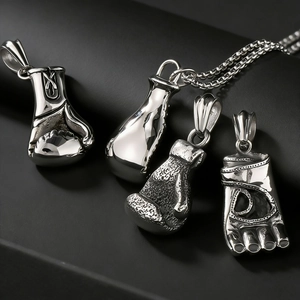 Collana Pendente Guantone Da Boxe Acciaio Inossidabile Uomini Hip Hop Fitness Sport Gioielli Stile Punk Street