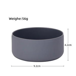 Detailed specs of grey silicone bottle boot with 9.2cm diameter and 4.2cm height