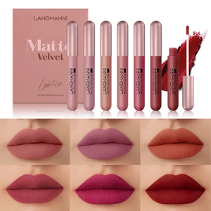 Matte Velvet Lip Glaze Lipstick Waterproof Long Lasting High Pigmented Smooth Lip Gloss Makeup For Women Girls