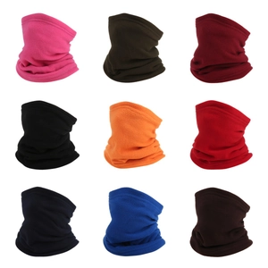 Winter Fleece Neck Warmer Gaiter Windproof Warm Face Mask For Outdoor Cycling Skiing Solid Color For Men Women