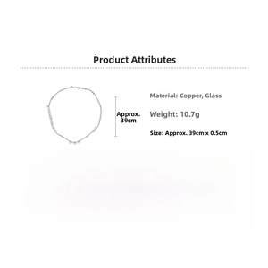 Detailed dimensions of double-layered metal teardrop necklace with bead details