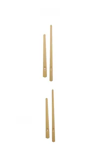 Close-up of model 979 gold metal clock hands for DIY quartz clock repair and replacement
