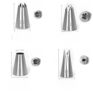 Detailed view of 304 stainless steel seamless piping nozzles with laser-etched model numbers