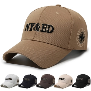 Embroidered Letters Cotton Baseball Cap Adjustable Breathable Outdoor Sports Casual Sun Hat For Men Women