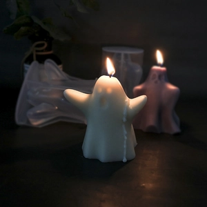 Καλούπι σιλικόνης φάντασμα για κεριά Halloween DIY νεκροκεφαλή γύψου εργαλείο κατασκευής