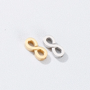 Infinity Symbol Charm Stainless Steel Figure Eight Pendant DIY Jewelry Making Connector For Bracelet Necklace Accessory