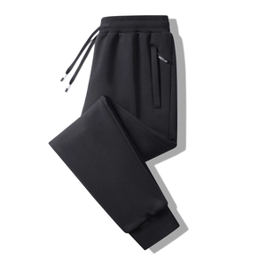Men's black joggers with drawstring waist and BEST CLASSIC text on side pocket