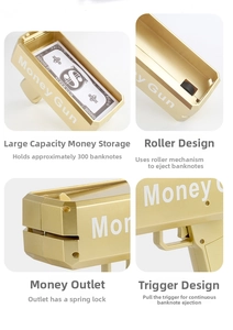 Detailed functional layout of a gold money gun with a large capacity storage compartment